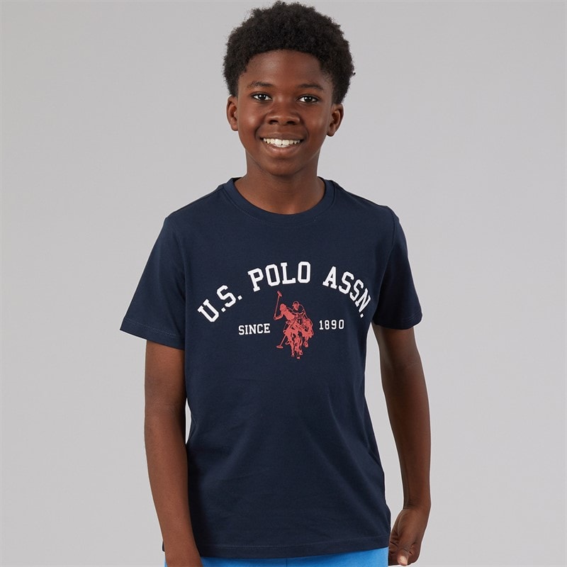 U.S. POLO ASSN. Boys Signature Arch T-Shirt Dark Sapphire Navy - Image 3