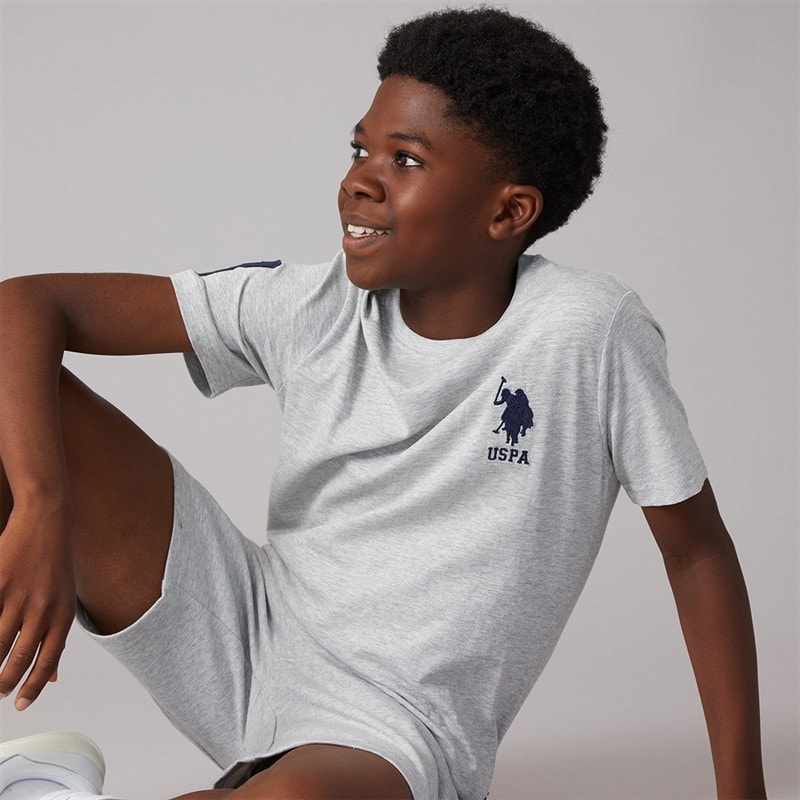 U.S. POLO ASSN. Boys Player 3 T-Shirt Mid Grey Marl