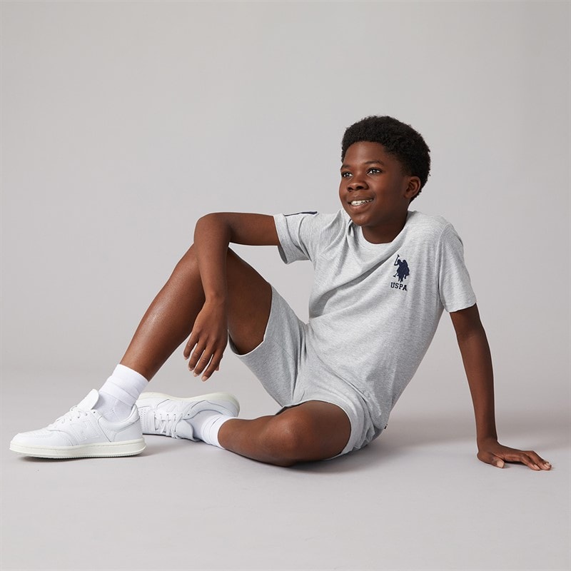 U.S. POLO ASSN. Boys Player 3 T-Shirt Mid Grey Marl - Image 4