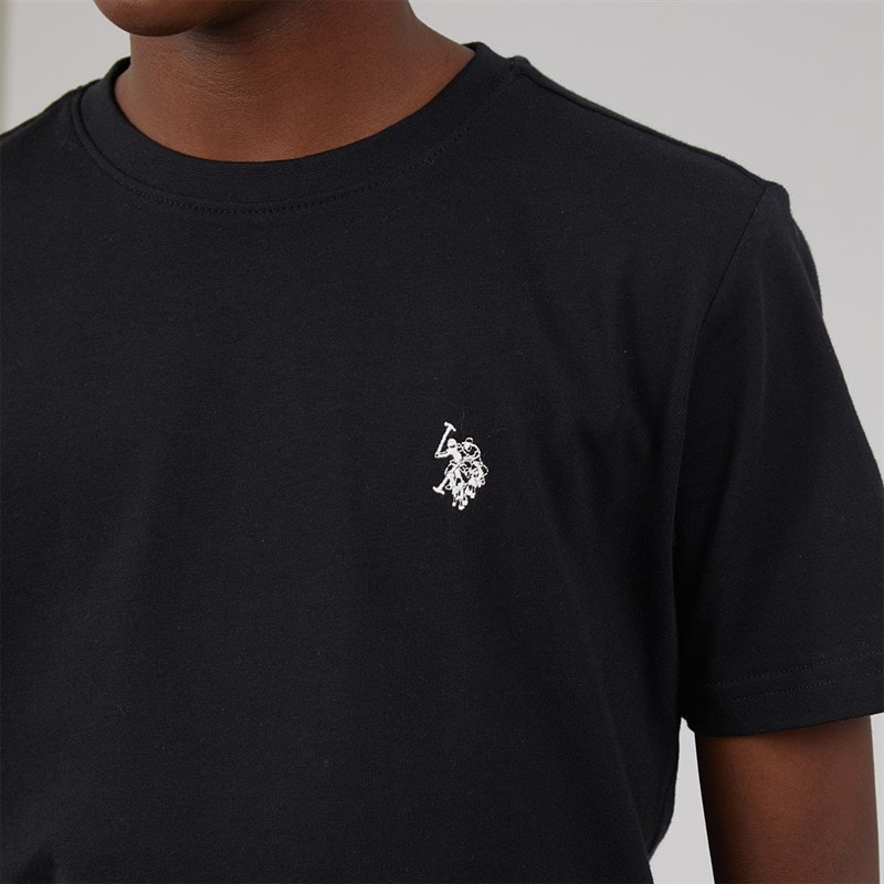 U.S. POLO ASSN. Boys T-Shirt Black/Bright White DHM Black Bright White Dhm - Image 3