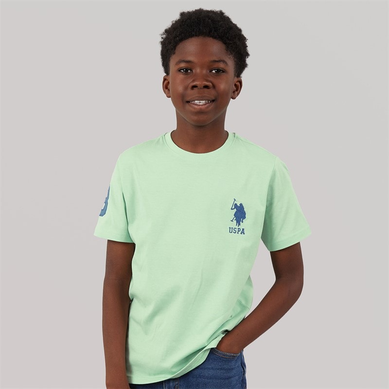 U.S. POLO ASSN. Boys Player 3 T-Shirt Aqua Foam