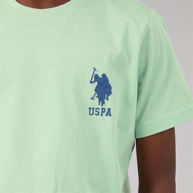 U.S. POLO ASSN. Boys Player 3 T-Shirt Aqua Foam - Image 3