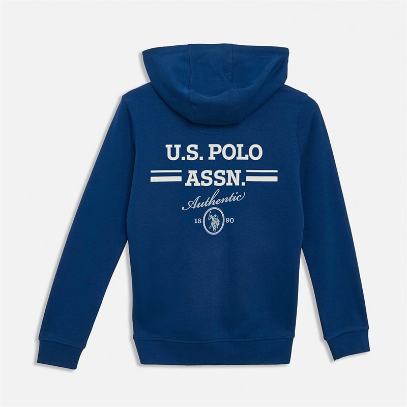U.S. POLO ASSN. Boys Graphic Hoodie And Joggers Tracksuit Navy Peony - Image 2