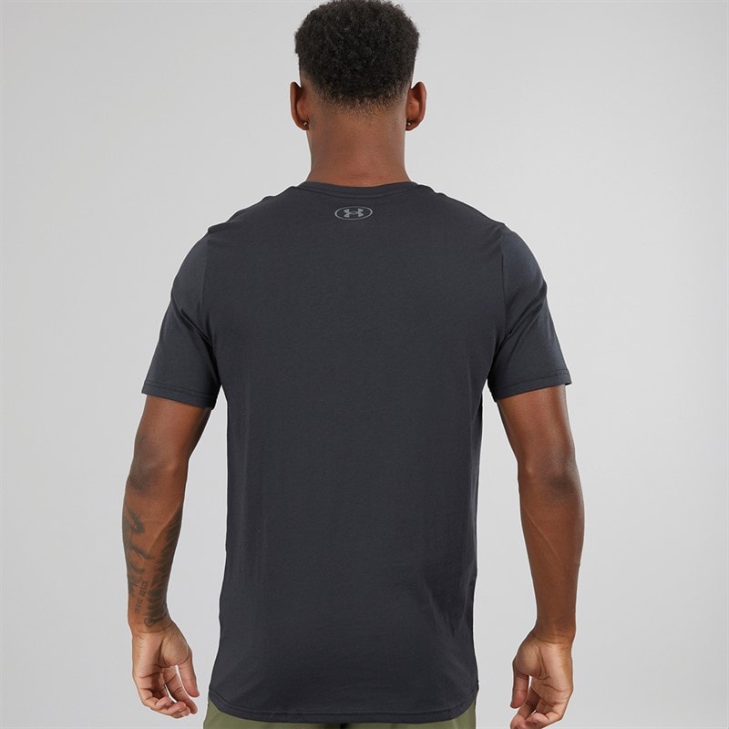 Under Armour Mens UA Sportstyle Left Chest Short Sleeve T-Shirt Black/Black - Image 2