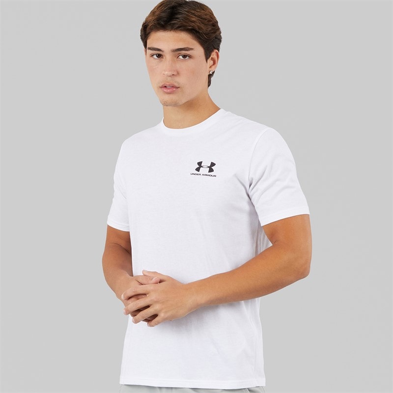 Under Armour Mens UA Sportstyle Left Chest Short Sleeve T-Shirt White - Image 1