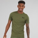 Under Armour Mens UA Sportstyle Left Chest Short Sleeve T-Shirt Marine OD Green/Black