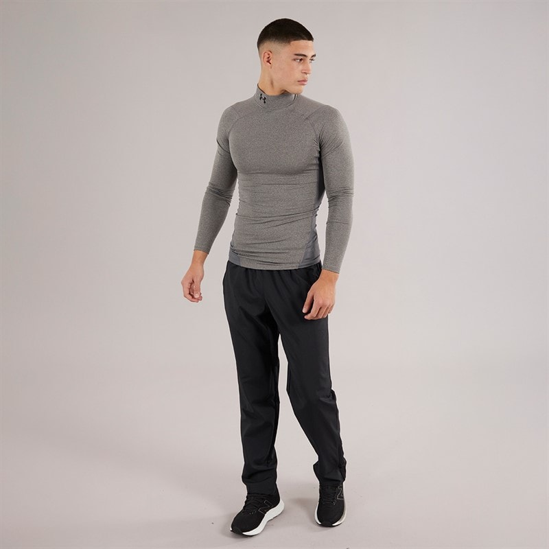 Under Armour Mens UA Cg Cold Gear Armour Compression Mock Charcoal Light Heather - Image 4