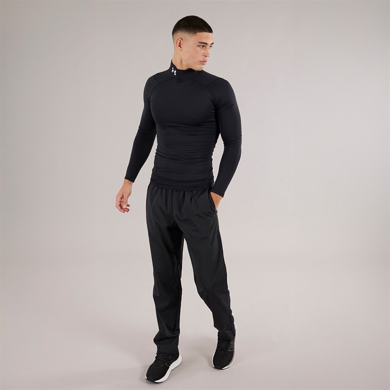 Under Armour Mens UA Cg Cold Gear Armour Compression Mock Black/White - Image 4