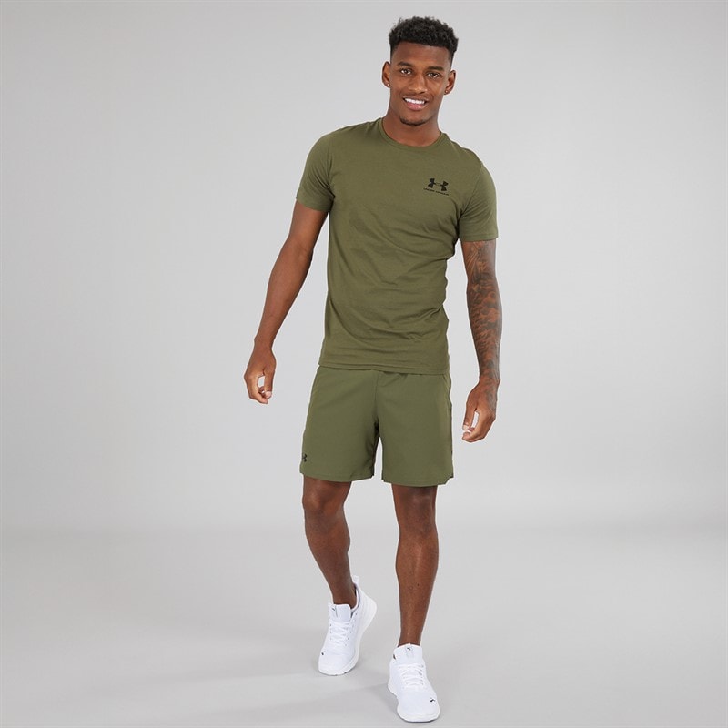 Under Armour Mens UA Vanish Woven 6 Inch Shorts Marine OD Green/Black - Image 4