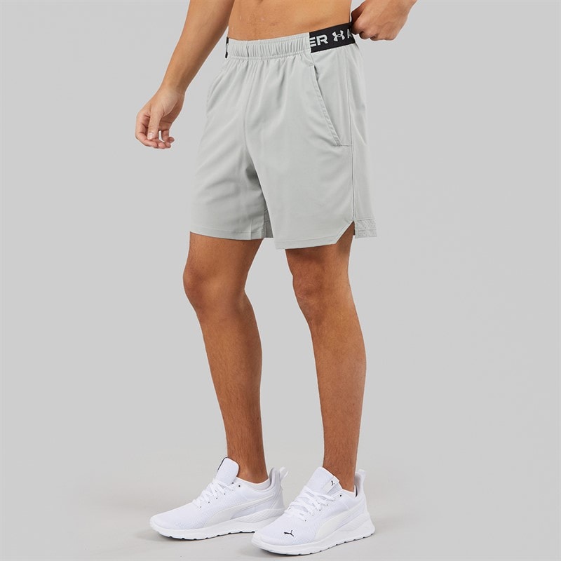 Under Armour Mens UA Vanish Woven 6 Inch Shorts Titanium/Ultimate Black - Image 2