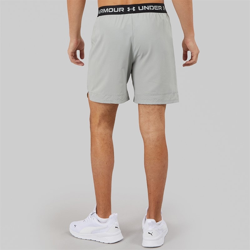 Under Armour Mens UA Vanish Woven 6 Inch Shorts Titanium/Ultimate Black - Image 3