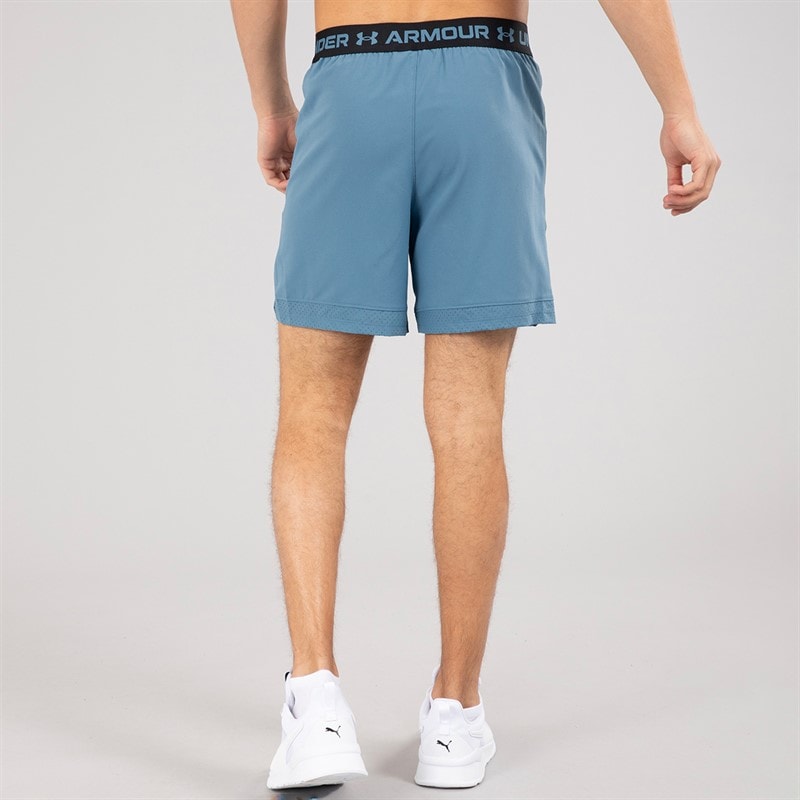 Under Armour Mens UA Vanish Woven 6 Inch Shorts Boundless Blue/Ultimate Black - Image 2