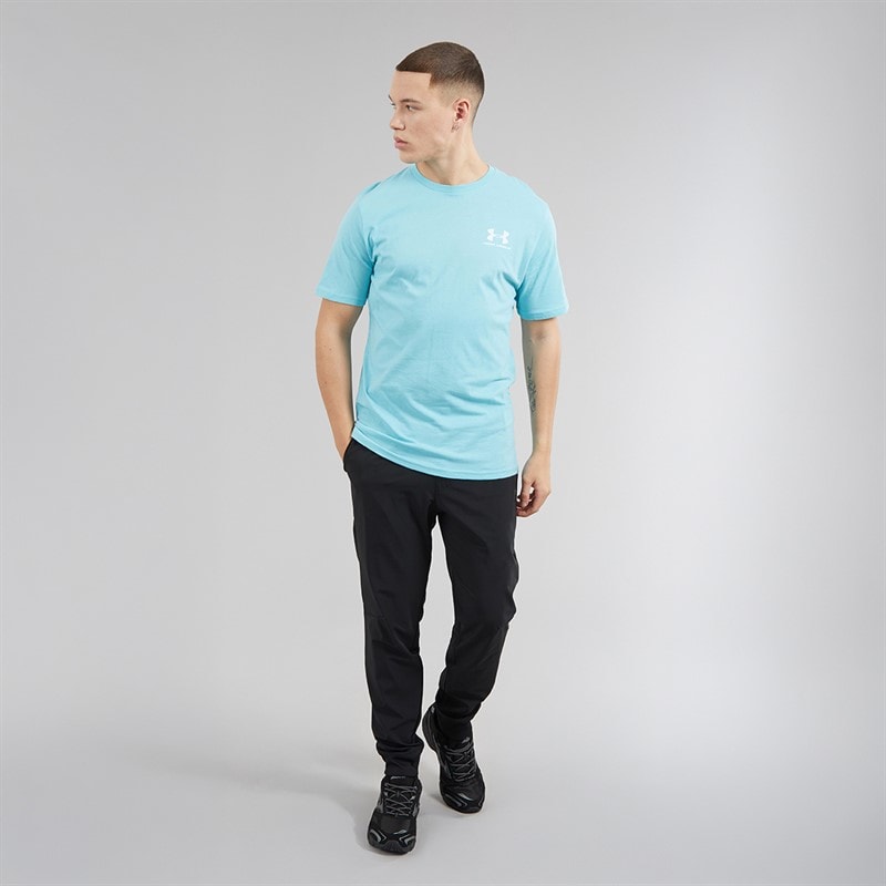Under Armour Mens UA Sportstyle Left Chest Short Sleeve T-Shirt Blue Haze/White - Image 4