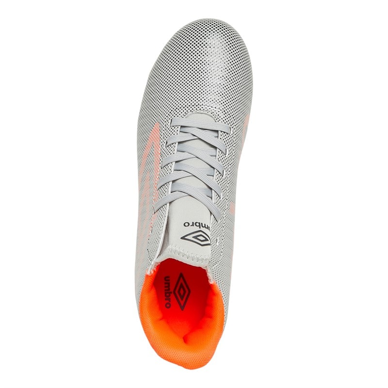 Umbro Junior Velocita Matrix 1.0 FG Firm Ground Football Boots Nimbus Cloud/Fiery Coral/Carbon - Image 4