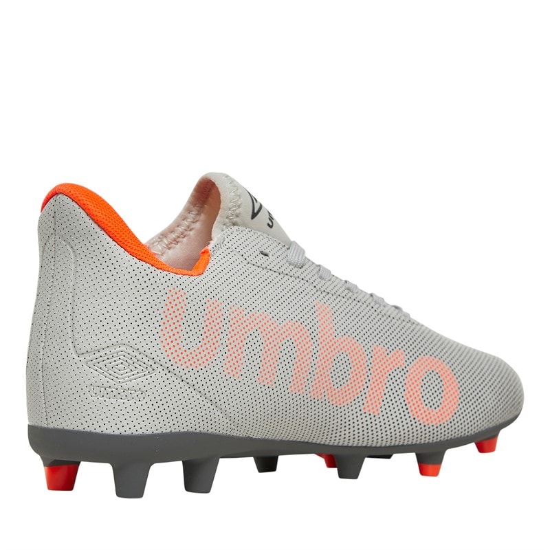 Umbro Junior Velocita Matrix 1.0 FG Firm Ground Football Boots Nimbus Cloud/Fiery Coral/Carbon - Image 5