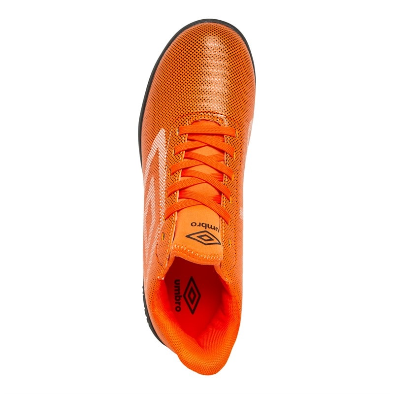 Umbro Junior Velocita Matrix 1.0 TF Astro Football Boots Dragon Fire/White/Black - Image 4