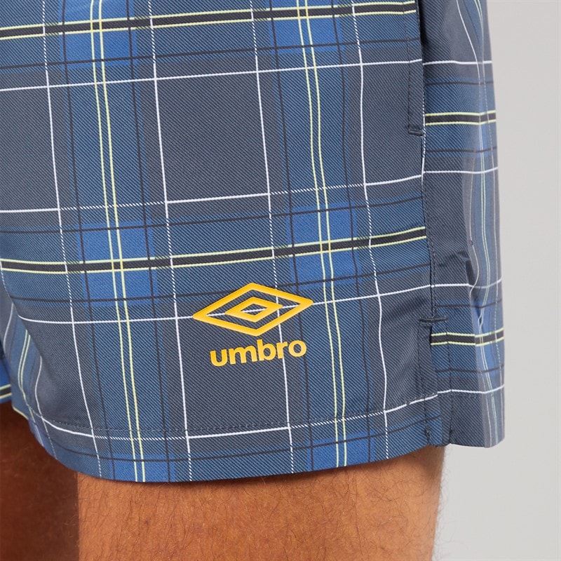Umbro Mens Tartan Swim Shorts Multi - Image 3