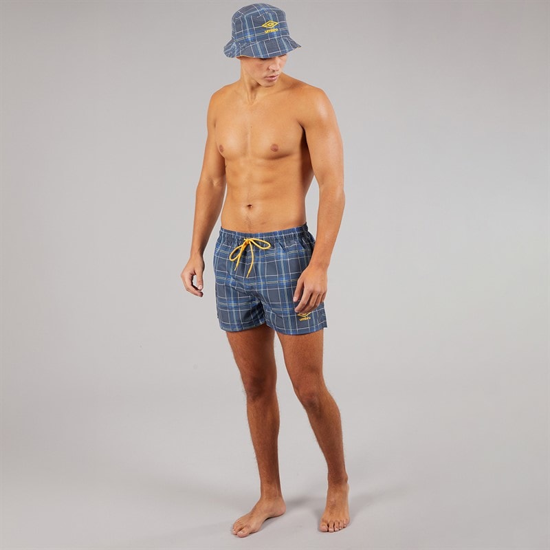 Umbro Mens Tartan Swim Shorts Multi - Image 4
