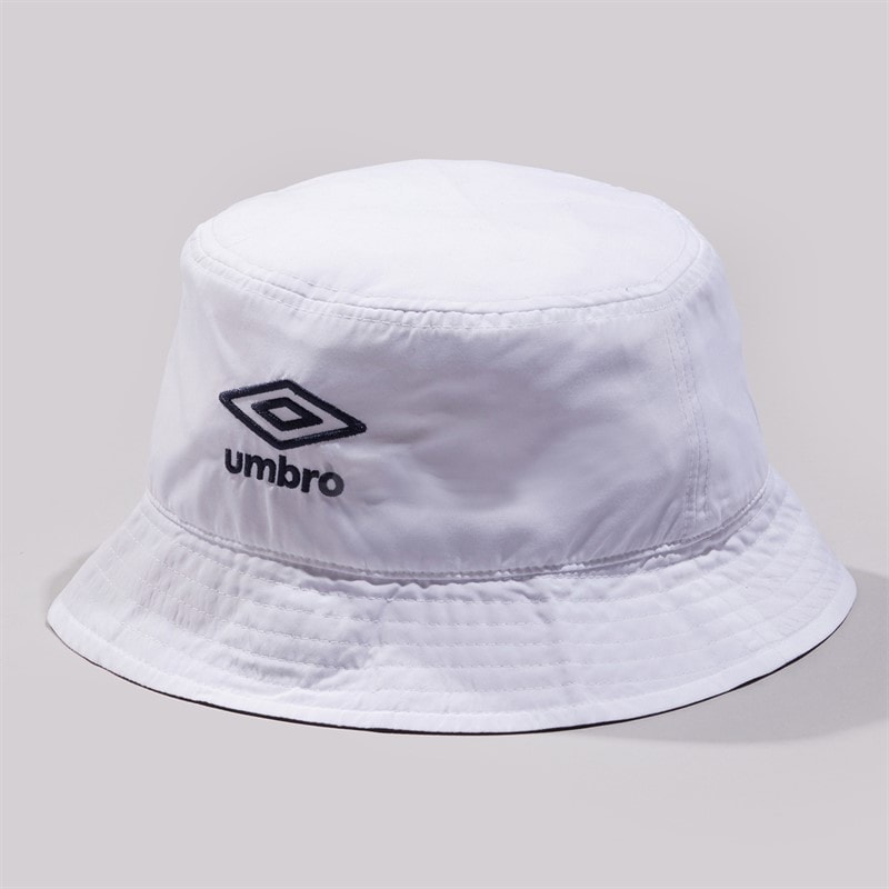 Umbro Mens Olympico Bucket Hat White/Vermillion/Dark Navy - Image 2