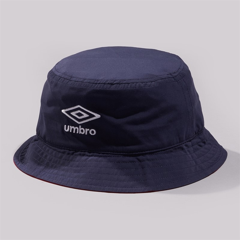 Umbro Mens Olympico Bucket Hat Dark Navy/Vermillion/White - Image 2
