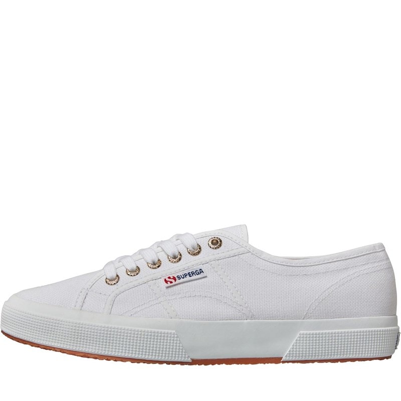 Superga 2750 COTU Canvas Pumps White Pale Gold - Image 1
