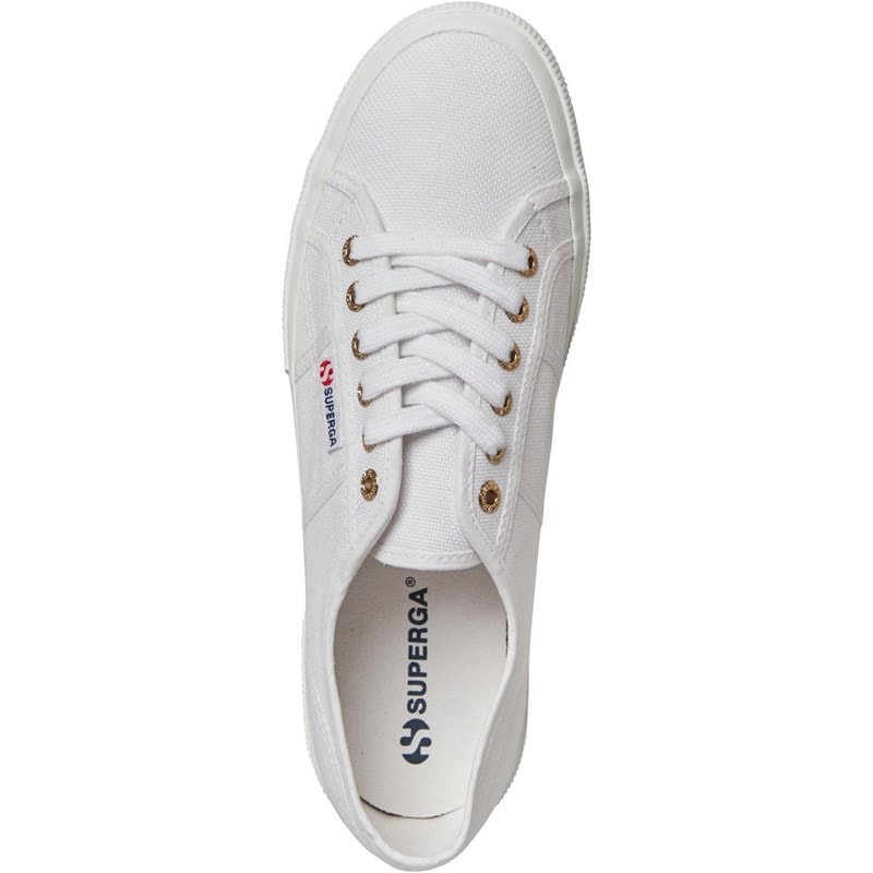 Superga 2750 COTU Canvas Pumps White Pale Gold - Image 4