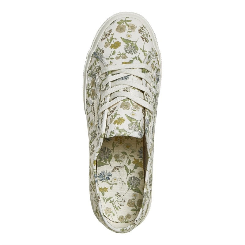 Superga Womens 2750 Print Canvas Trainers White Avorio/ Floral Print - Image 4