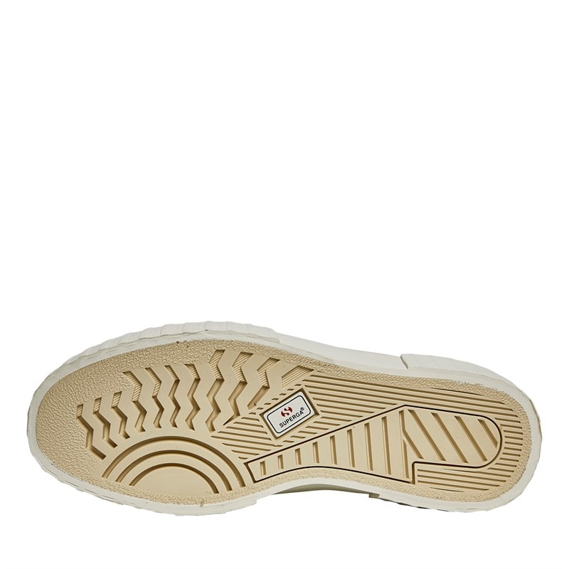 Superga Womens 2631 Stripe Platform Canvas Trainers Light Beige/ Eggshell/ Avorio - Image 2