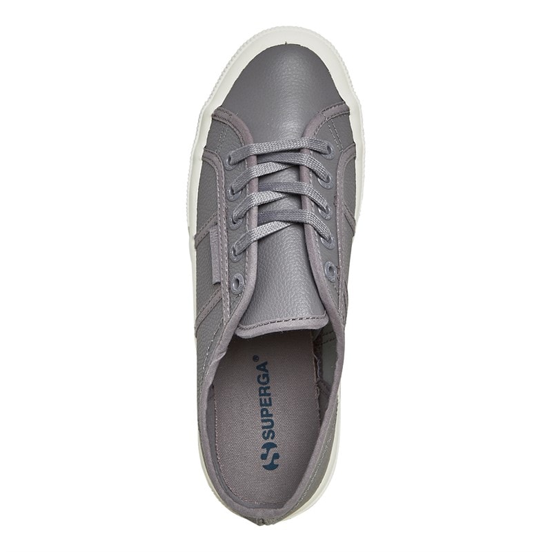 Superga Womens 2750 Efglu Canvas Trainers Bluish Grey/Avorio - Image 4