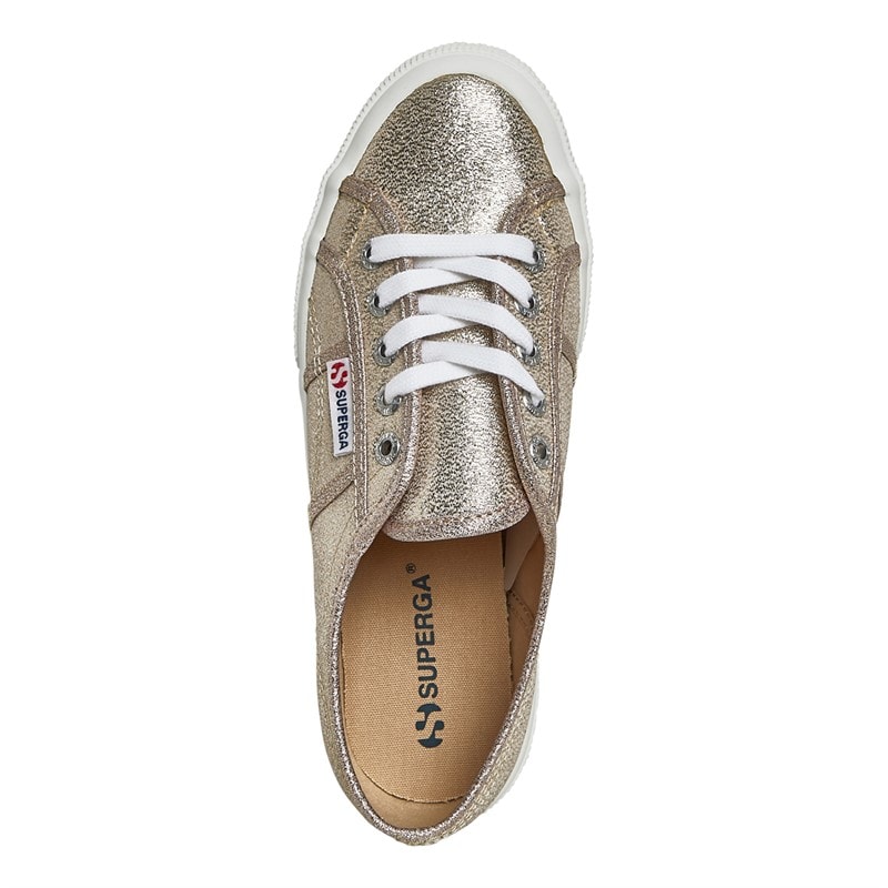 Superga Womens 2750 Lamew Trainers Light Gold - Image 4