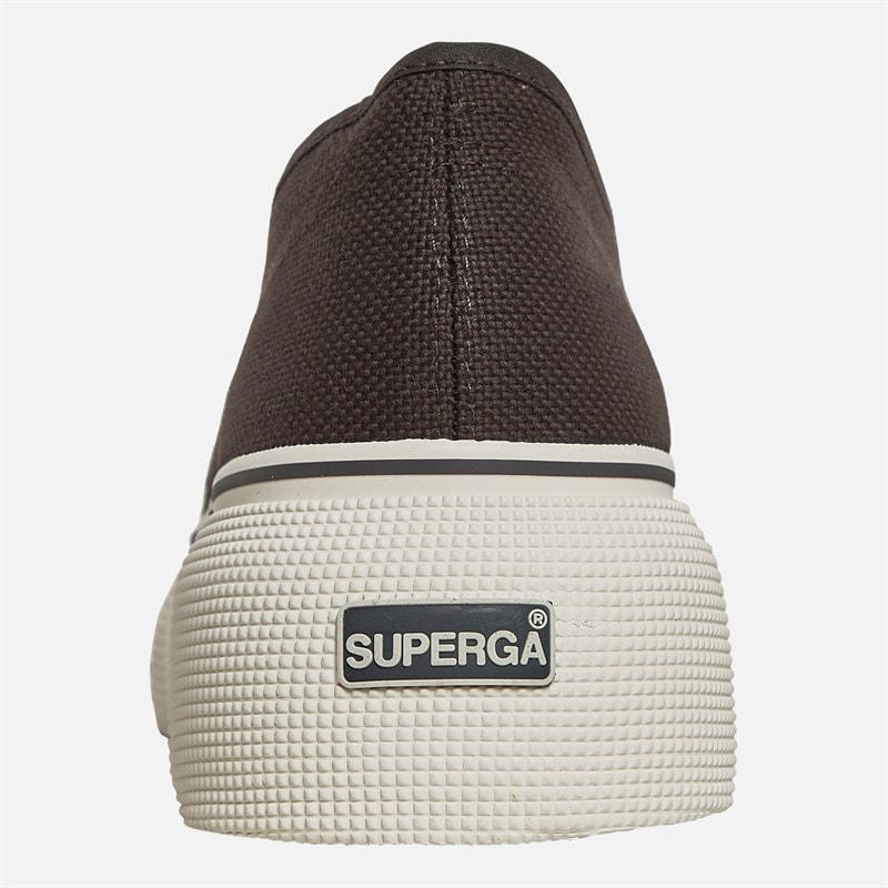 Superga Womens 2287 Bubble Line Canvas Trainers Black Bristol/Avorio - Image 3