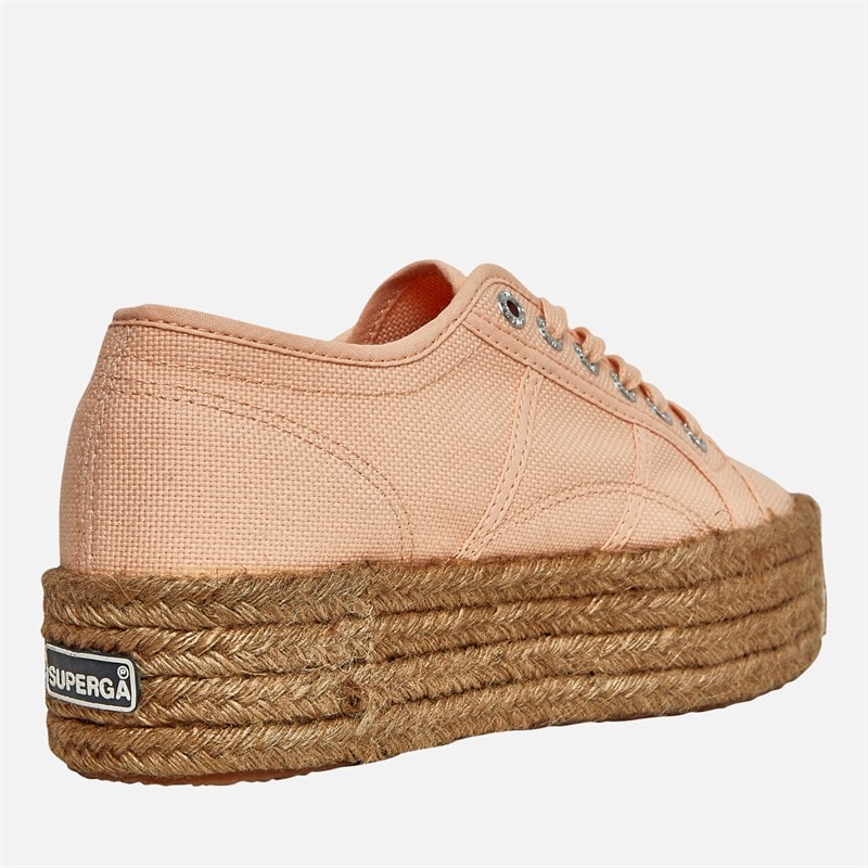 Superga Womens 2790 Rope Canvas Trainers Pink Peach - Image 5