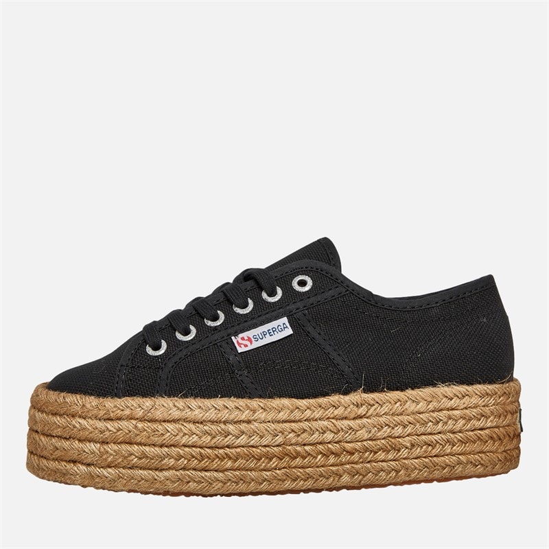 Superga Womens 2790 Rope Canvas Trainers Black - Image 1