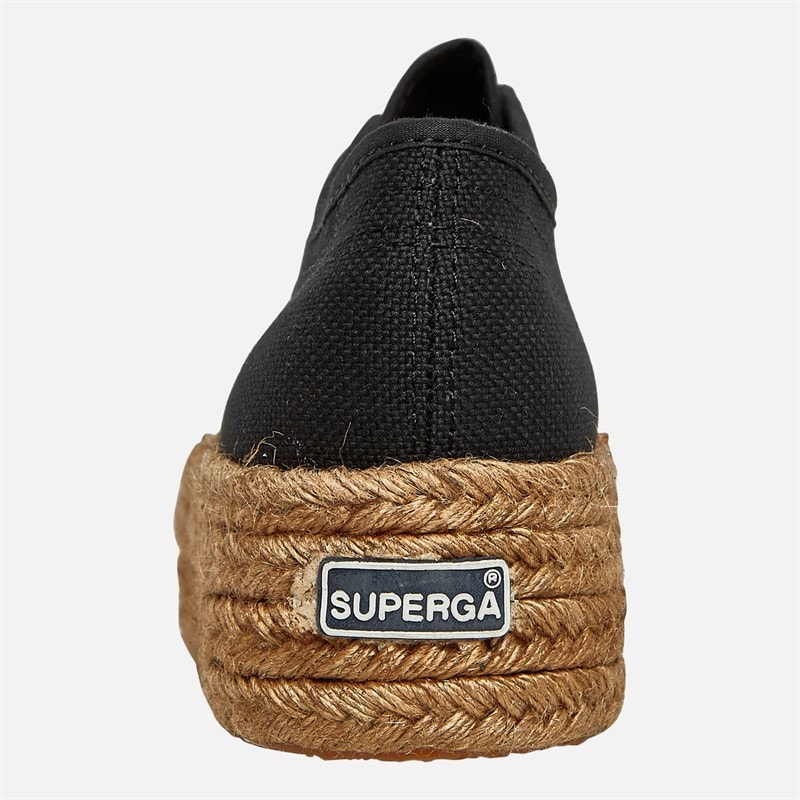 Superga Womens 2790 Rope Canvas Trainers Black - Image 3