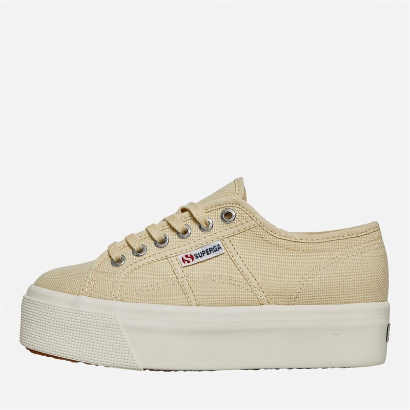 Superga Womens 2790 Cotw Linea Up And Down Canvas Trainers Light Beige/ Eggshell/ Avorio - Image 1