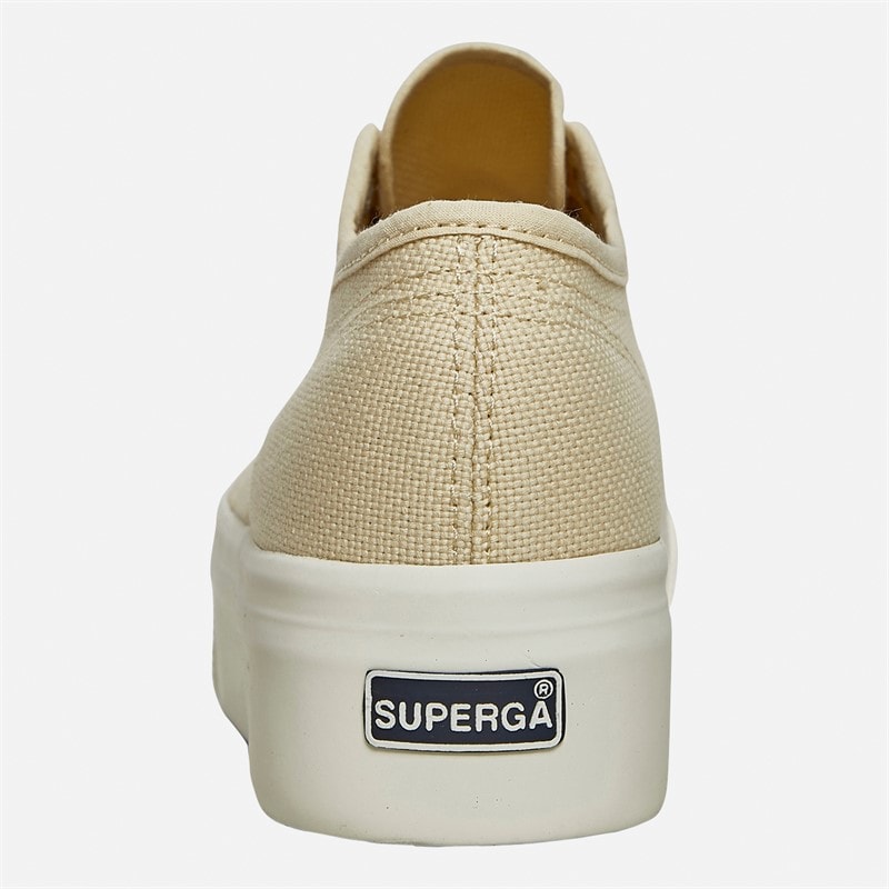 Superga Womens 2790 Cotw Linea Up And Down Canvas Trainers Light Beige/ Eggshell/ Avorio - Image 3