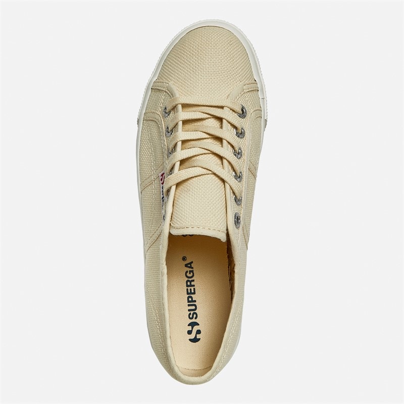 Superga Womens 2790 Cotw Linea Up And Down Canvas Trainers Light Beige/ Eggshell/ Avorio - Image 4