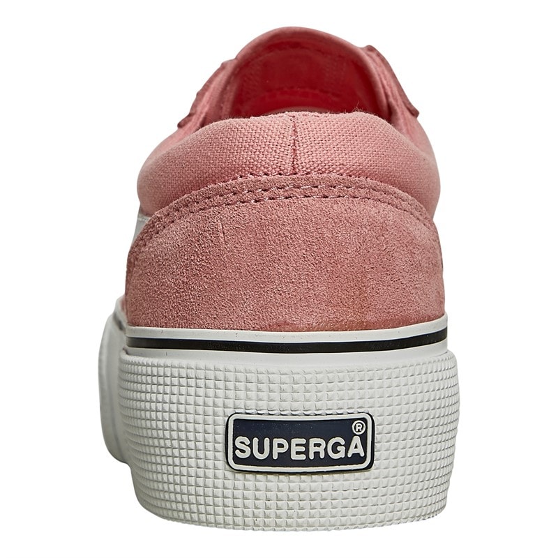 Superga Womens 3041 Revolley Colourblock Platform Trainers Pink/White - Image 3