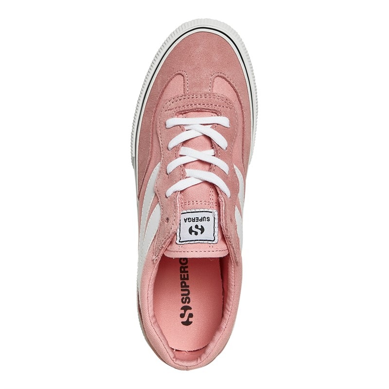 Superga Womens 3041 Revolley Colourblock Platform Trainers Pink/White - Image 4