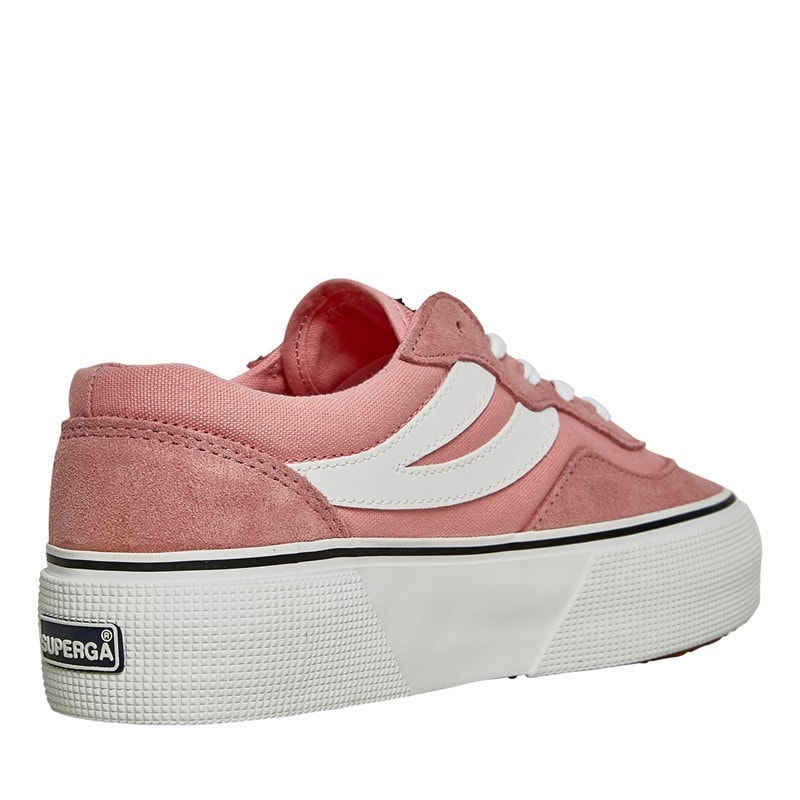 Superga Womens 3041 Revolley Colourblock Platform Trainers Pink/White - Image 5