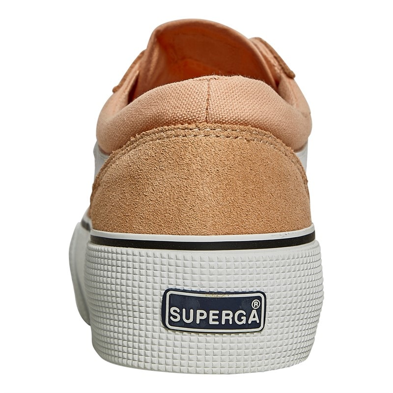 Superga Womens 3041 Revolley Colourblock Platform Trainers Pink Peach/White - Image 3