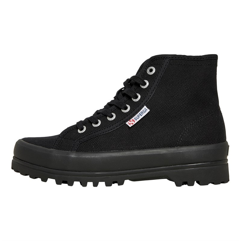 Superga Womens 2341 Cotu Alpina Canvas Hi Top Trainers Black - Image 1