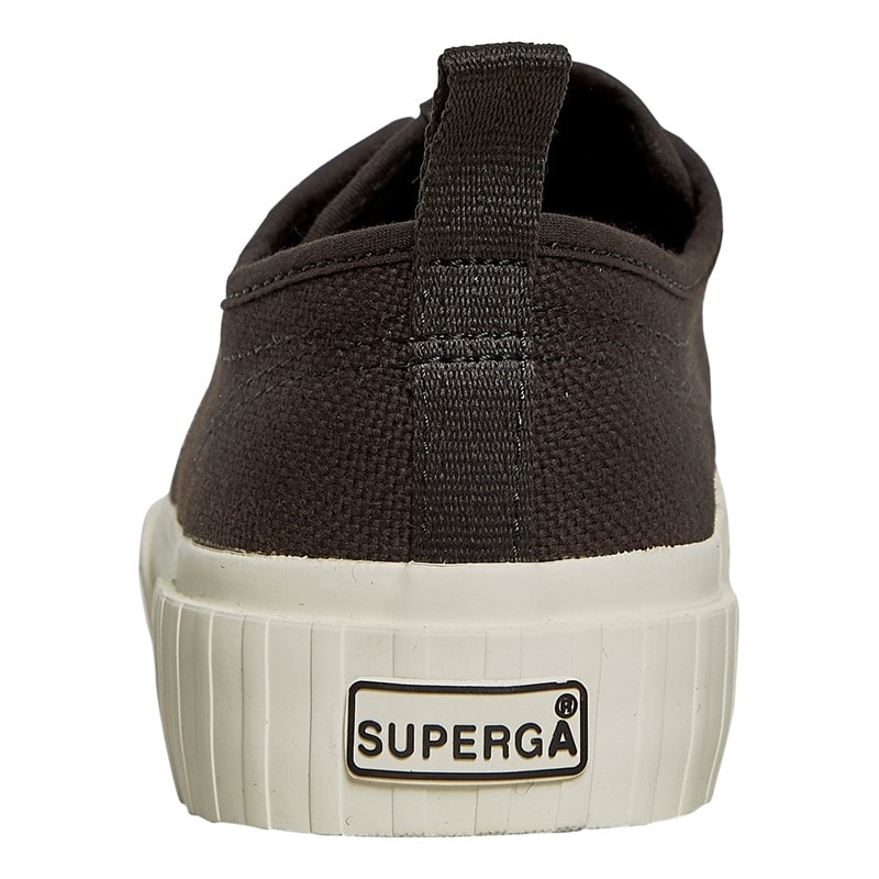 Superga Womens 2630 Stripe Webbing Canvas Trainers Black Bristol/Avorio - Image 3