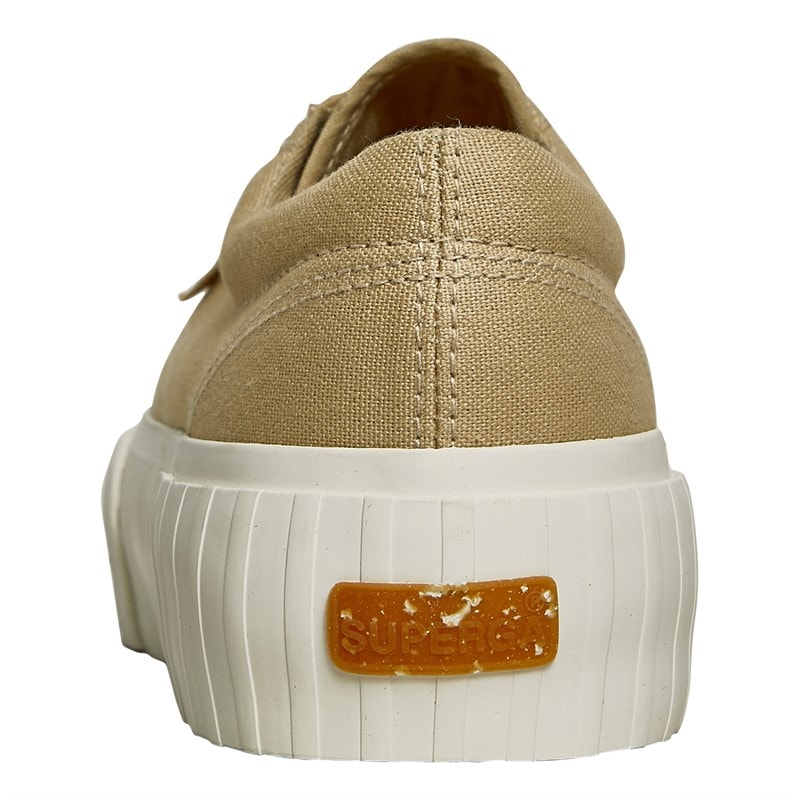 Superga Womens 2631 Stripe Platform Canvas Trainers Magenta Terminalia - Image 3