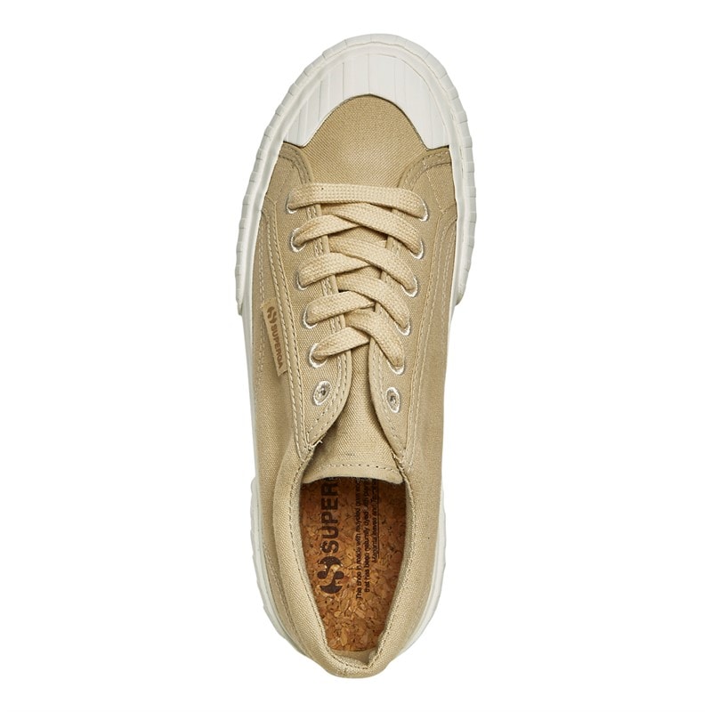 Superga Womens 2631 Stripe Platform Canvas Trainers Magenta Terminalia - Image 4