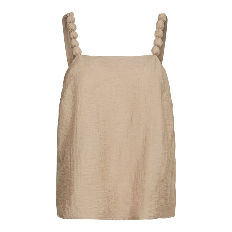 Vero Moda Womens Evalina Knit T-Shirt Silver Mink - Image 1