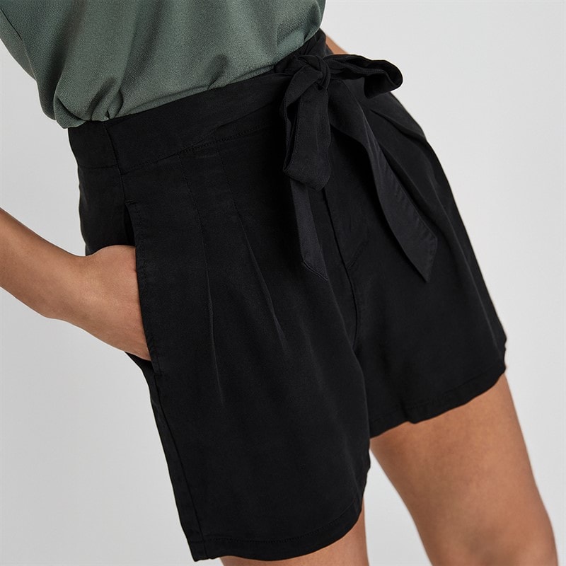 Vero Moda Womens Mia High Rise Loose Summer Shorts Black - Image 1