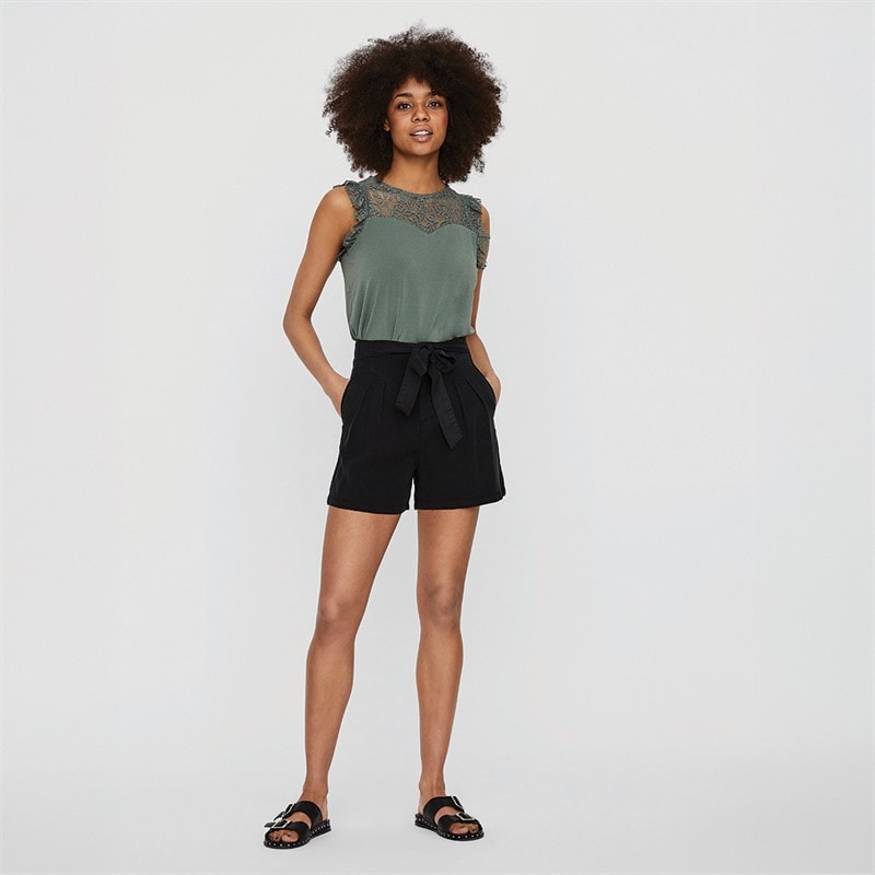 Vero Moda Womens Mia High Rise Loose Summer Shorts Black - Image 3