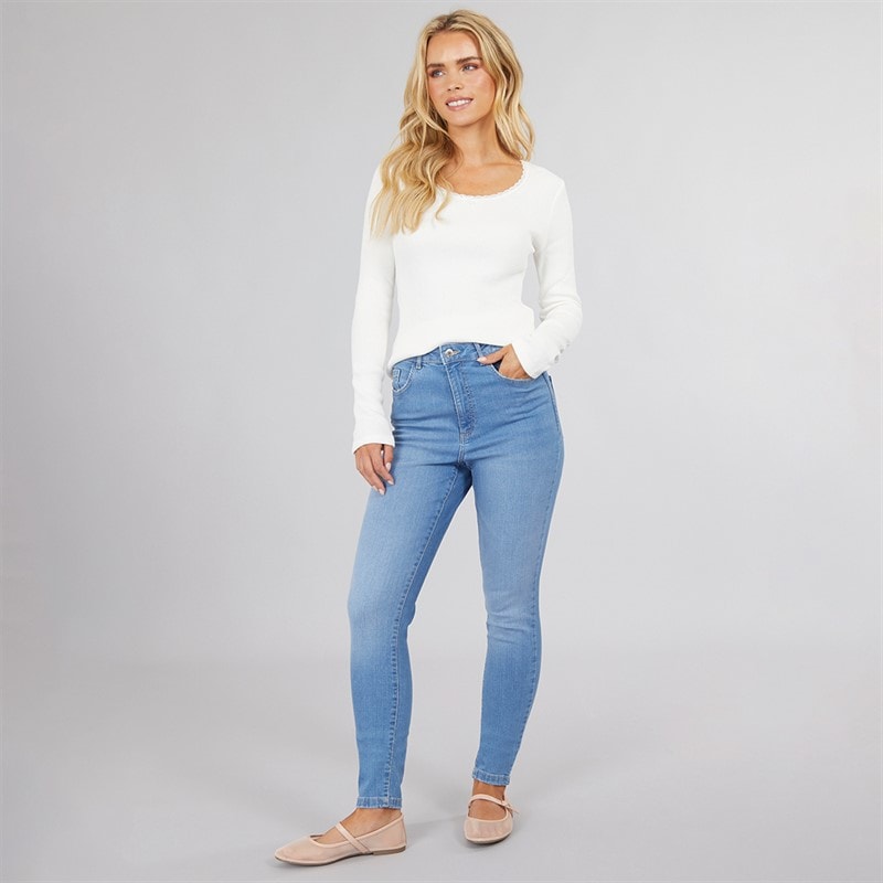 Vero Moda Womens Sof High Rise Skinny Jeans Light Blue Denim - Image 4