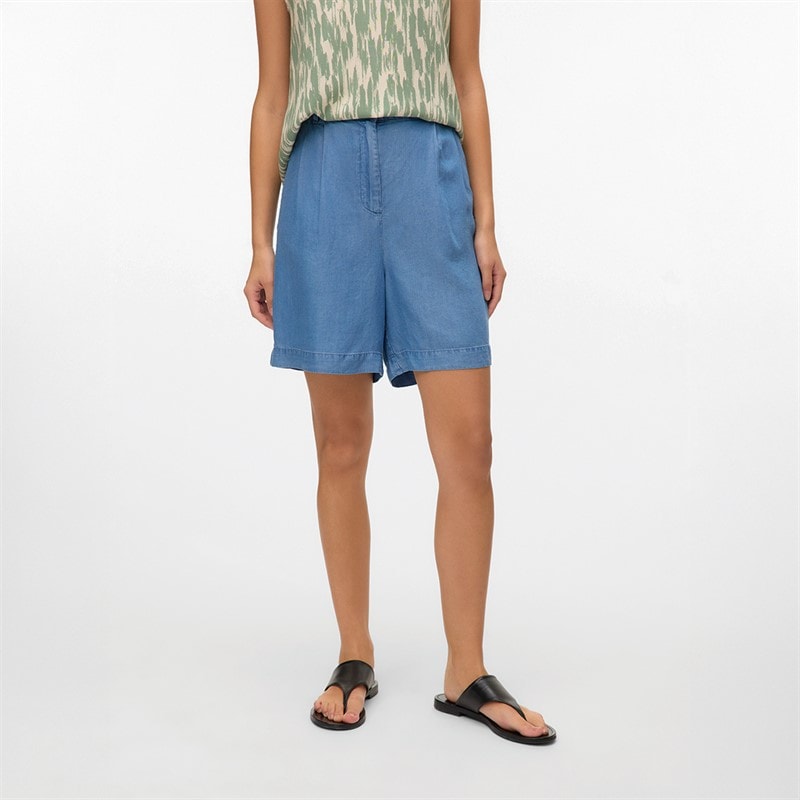 Vero Moda Womens Fleur Bermuda Shorts Medium Blue Denim - Image 1